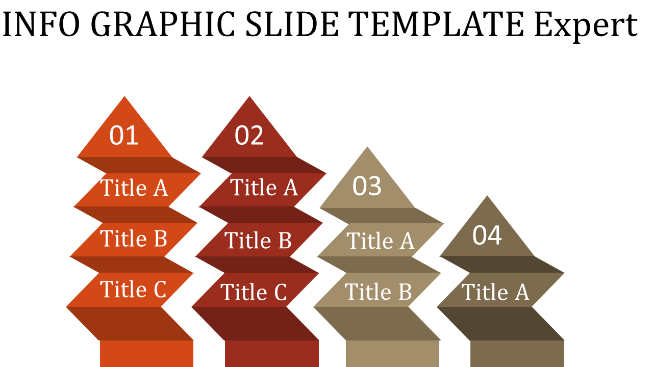 Free - Info Graphic Slide Template With Parallelogram Shapes